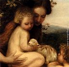 Edward Stott Motherhood - detail painting
